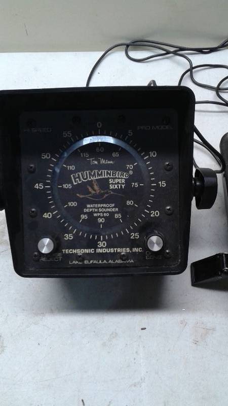 lot 49 image: Lot Of Two Fish Finders, Untested, Used Show Wear, Humming Bird Super Sixty, Eagle Suprapro ID