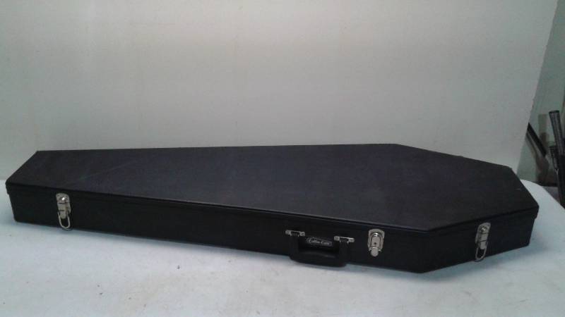 lot 76 image: Guitar Coffin Case, Used, Some Wear