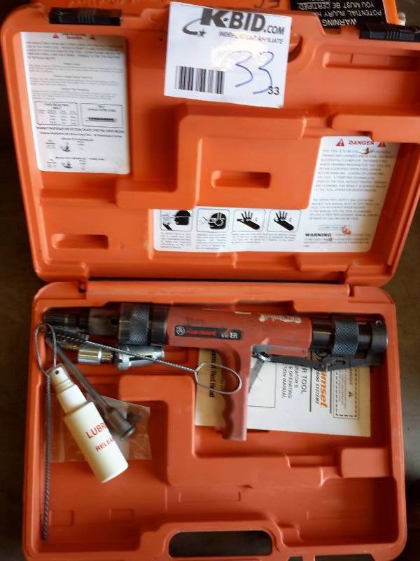 lot 33 image: Ramset Viper Powder Actuated Fastening Tool with case