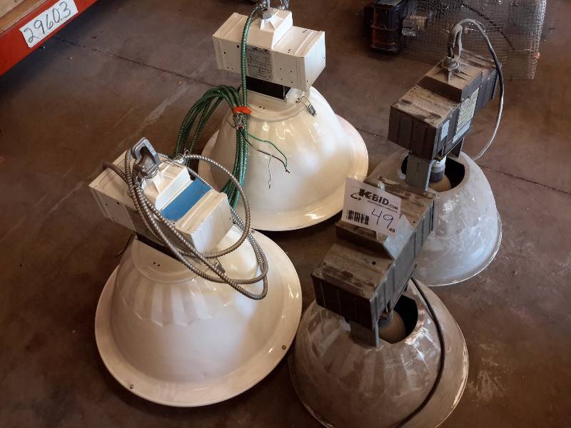 lot 49 image: 4 Large Light Fixtures.. See tags.. 2 of each type