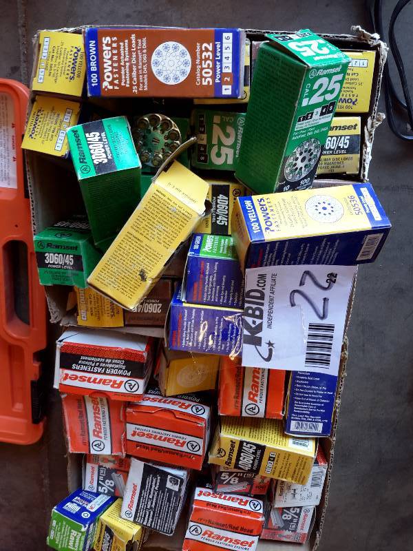 lot 22 image: Large lot of Ramset and other POwder Loads as pictured