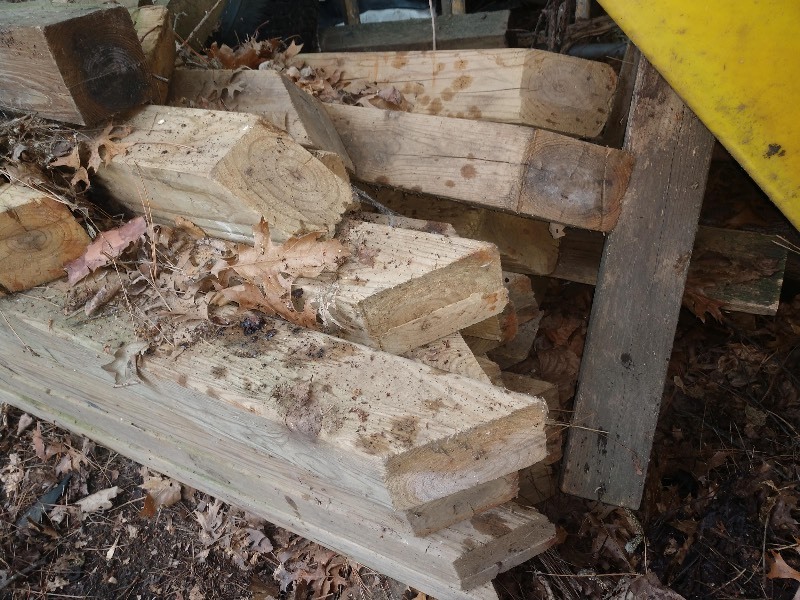 Green Treated Wood Fence Posts