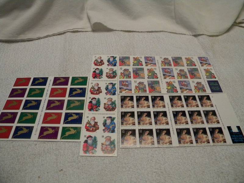 Sheets of unused Postage Stamps