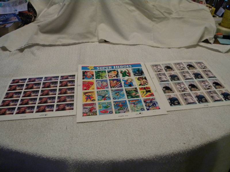 Sheets of unused Postage Stamps