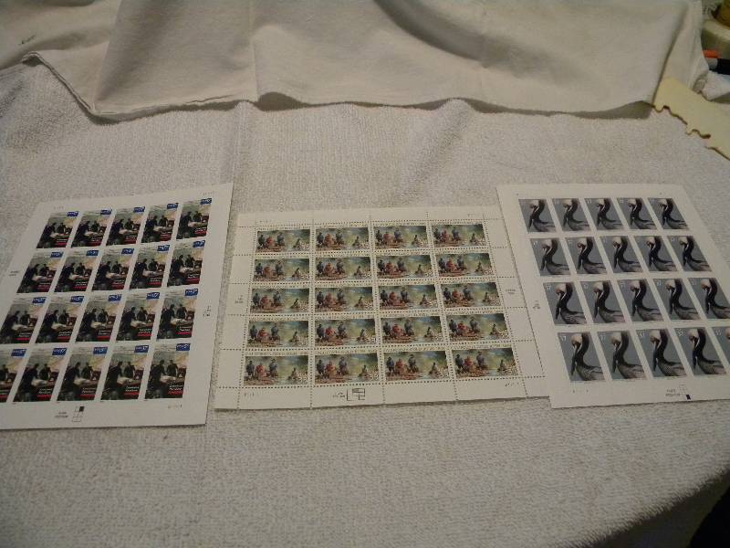 Sheets of unused Postage Stamps