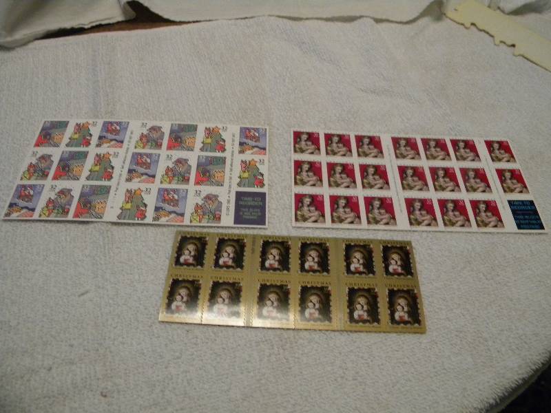 Sheets of unused Postage Stamps