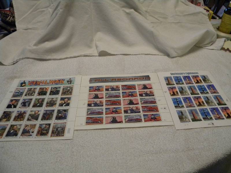 Sheets of unused Postage Stamps