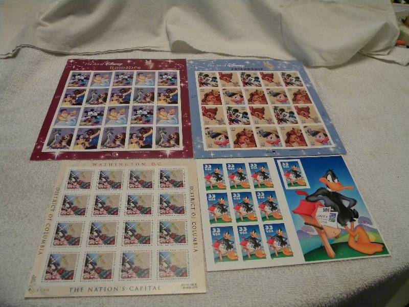 Sheets of unused Postage Stamps