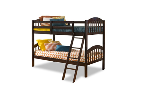 lot 8 image: Hardwood Twin Bunk Bed  mattresss