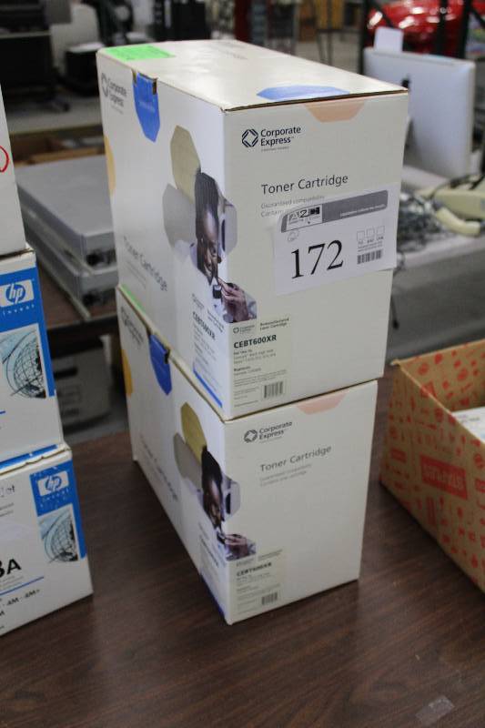 lot 172 image: Lot of (2) Corporate Express Remanufactured Lexmark High Yield Laser Cartridge