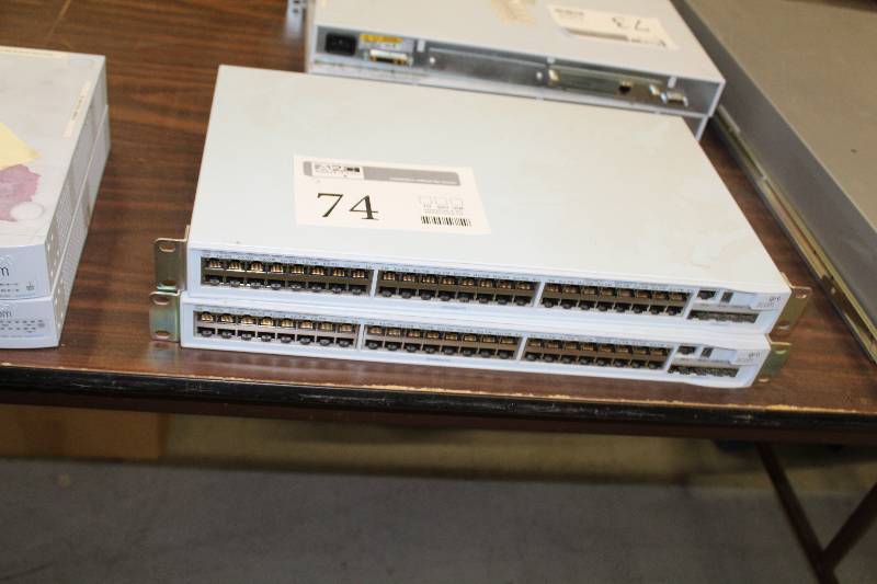 lot 74 image: Lot of (2) 3Com SuperStack3 4400 Switch