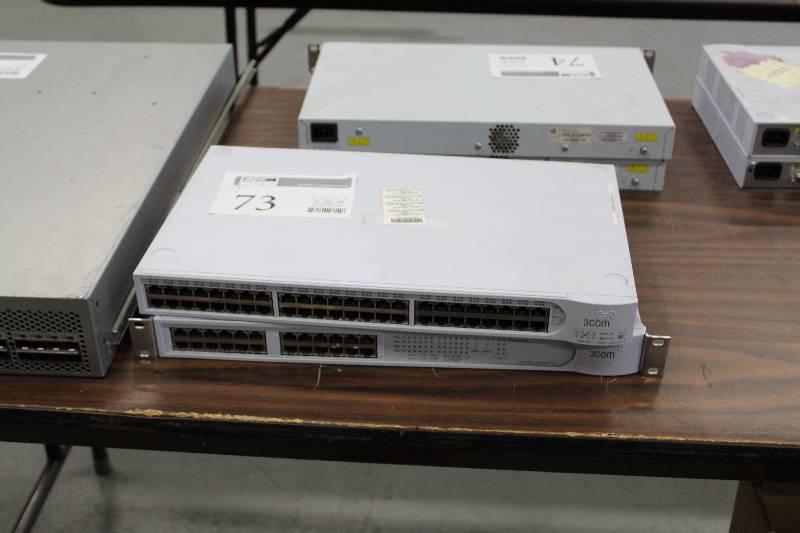 lot 73 image: Lot of (2) 3Com SuperStack3 4400 Switch