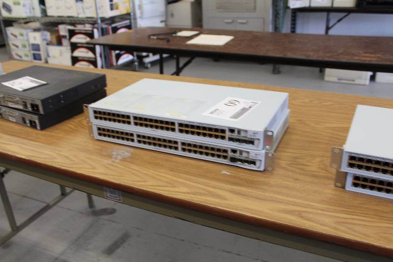 lot 60 image: Lot of (2) 3Com 1000Base-XT Rack-Mount  SuperStack 3 50-Port Switch
