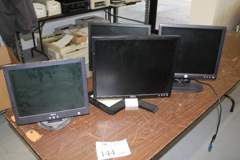 lot 144 image: Lot of (4) Dell Computer Monitors
