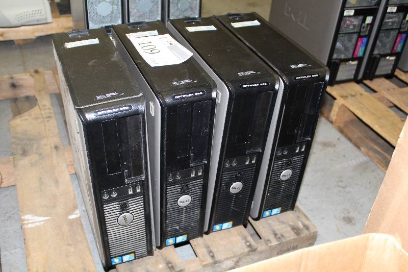 lot 109 image: Lot of (4) Dell Optiplex 380 Desktop Computers