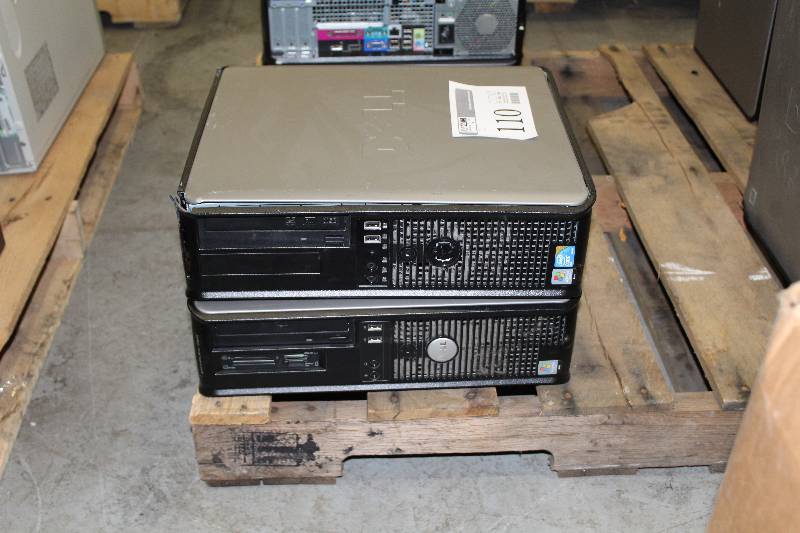 lot 110 image: Lot of (2) Dell Optiplex 760 Desktop Computers