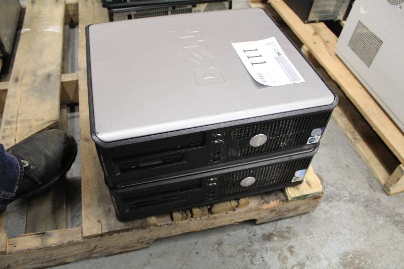 lot 111 image: Lot of (2) Dell Optiplex 760 Desktop Computers