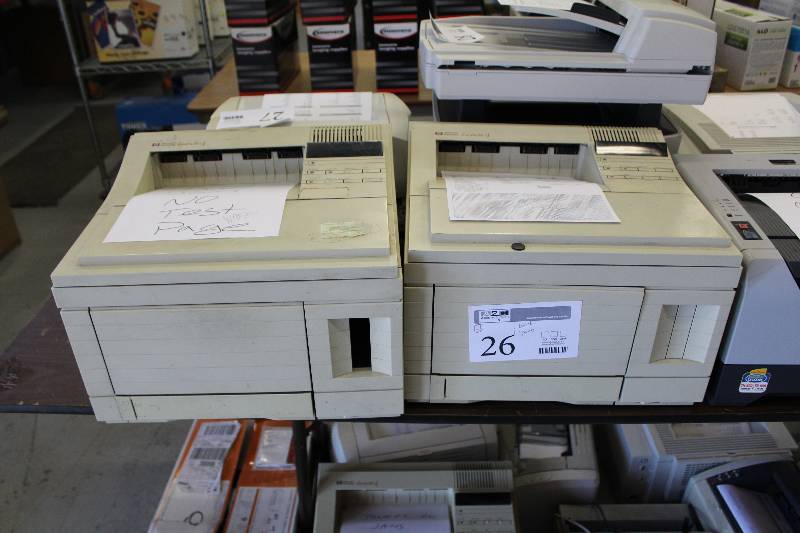 lot 26 image: Lot of (2) HP LaserJet 4 Printers