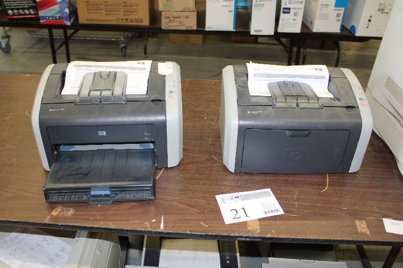 lot 21 image: Lot of (2) HP LaserJet 1012 Printers