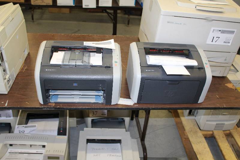 lot 30 image: Lot of (2) HP  1012 Printers