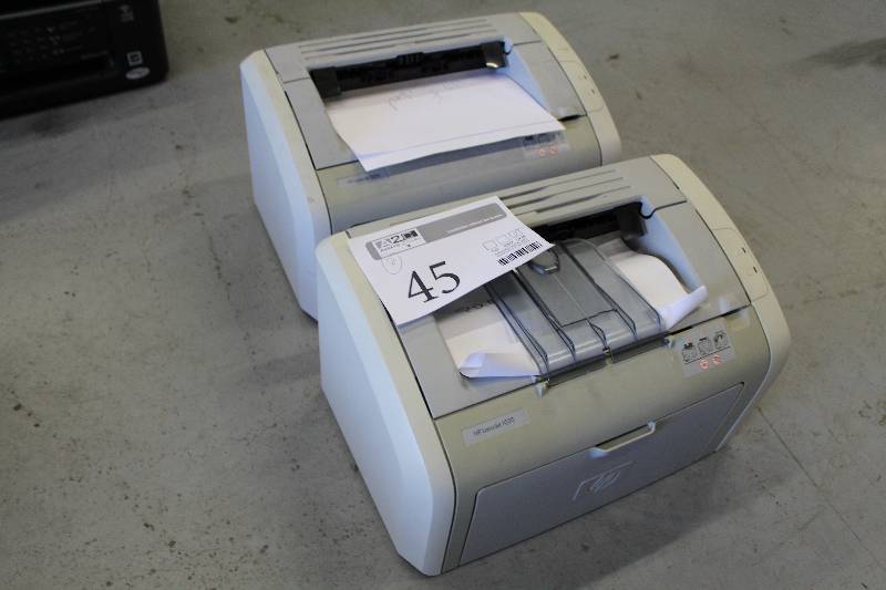lot 45 image: Lot of (2) HP LaserJet 1020 Printers