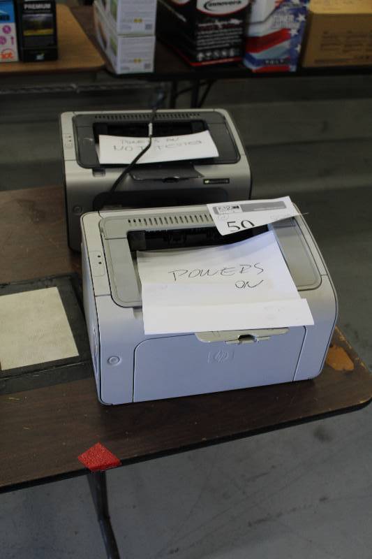 lot 50 image: Lot of (2) HP LaserJet P1005,P1006 Printers