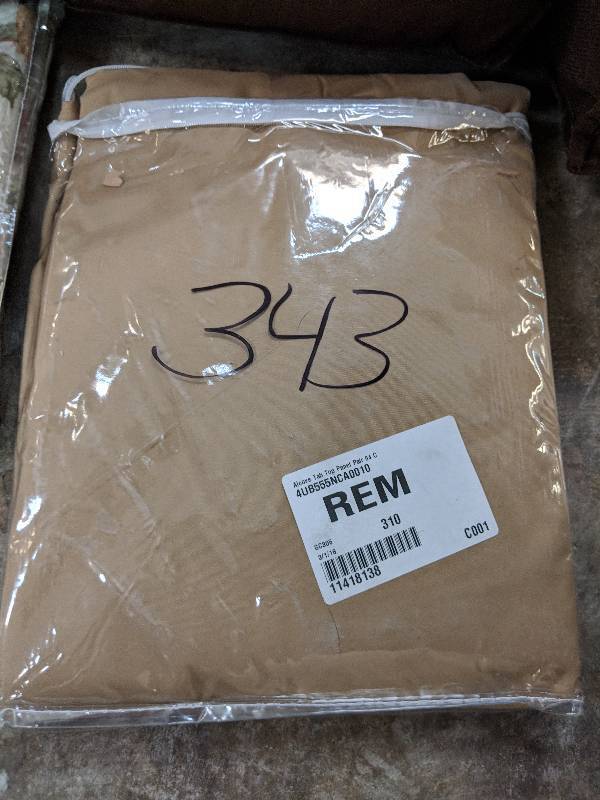 lot 343 image: alcove 80W x 84L Insulated Foamback Tab-Top Panel Pair - Camel