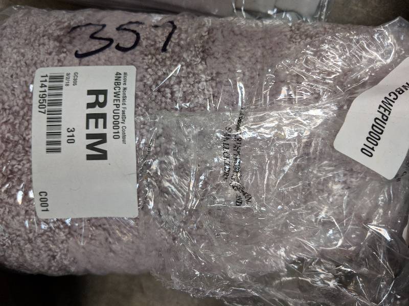 lot 357 image: alcove Fast Dry Nonskid Contour Rug - Purple Dust