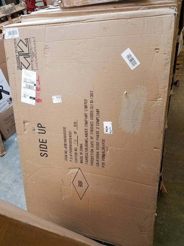 lot 629 image: Black 3-Drawer Full Platform Bed - Full (FRAME ONLY)