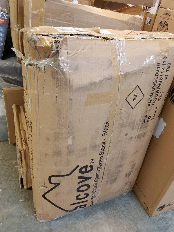 lot 713 image: alcove 3-Pc. Small Spaces Bistro Set - Black
