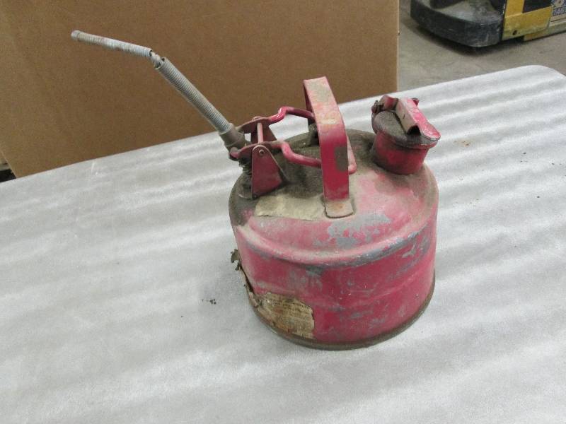lot 168 image: Red Vintage Gas Can...