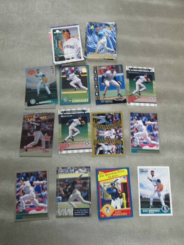 lot 107 image: 40 Alex Rodriguez Cards...