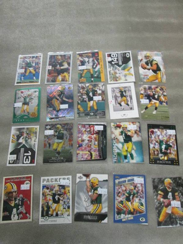 lot 111 image: 20 Brett Favre Cards...