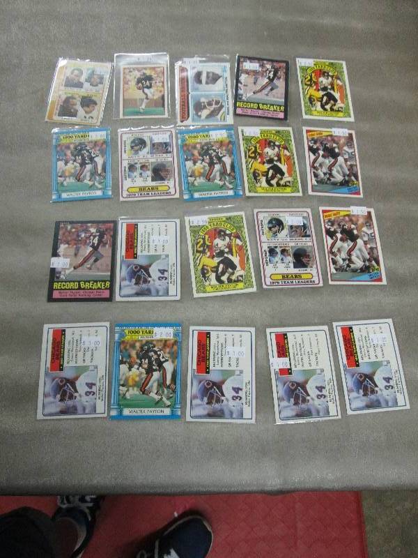 lot 114 image: 20 Walter Payton Cards...