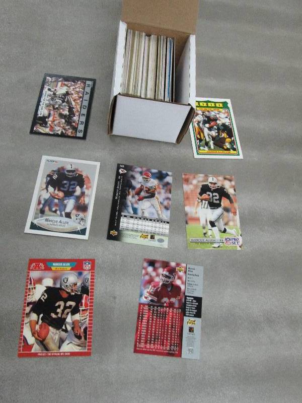 lot 51 image: 100 Marcus Allen Cards...