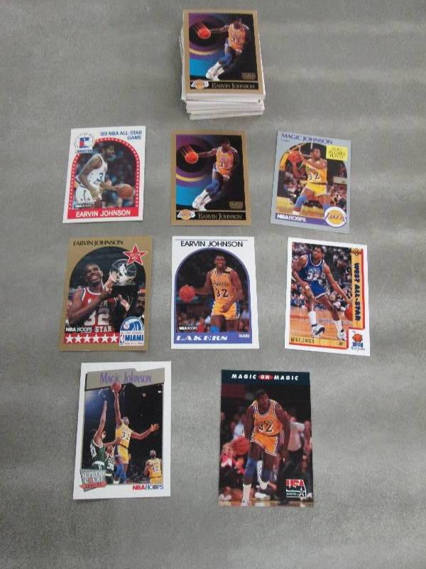 lot 60 image: 75 Magic Johnson Cards...