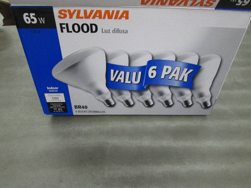 lot 267 image: 6 Pack Sylvania 65W Flood Light Sof...