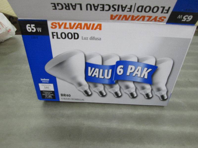 lot 268 image: 6 Pack Sylvania 65W Flood Light Sof...