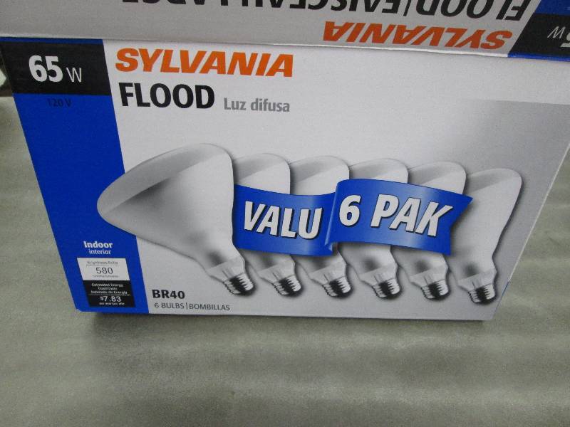 lot 270 image: 6 Pack Sylvania 65W Flood Light Sof...