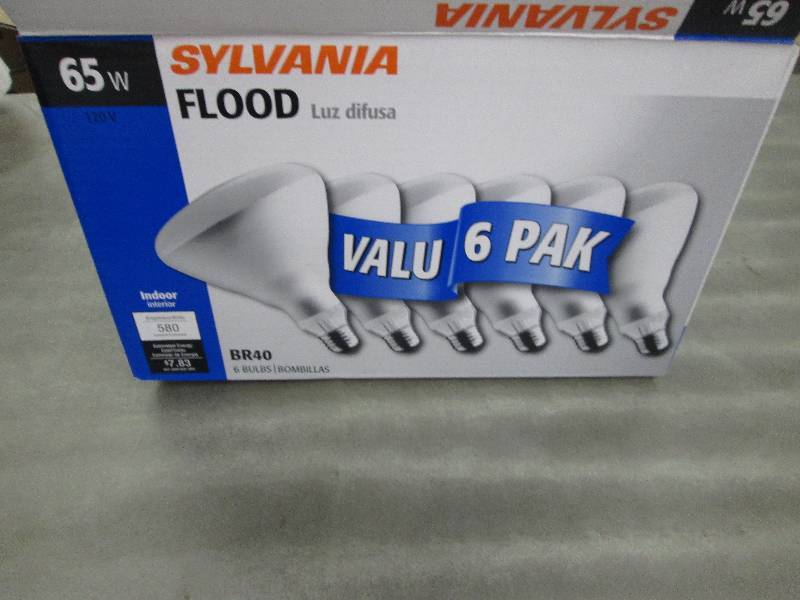 lot 271 image: 6 Pack Sylvania 65W Flood Light Sof...