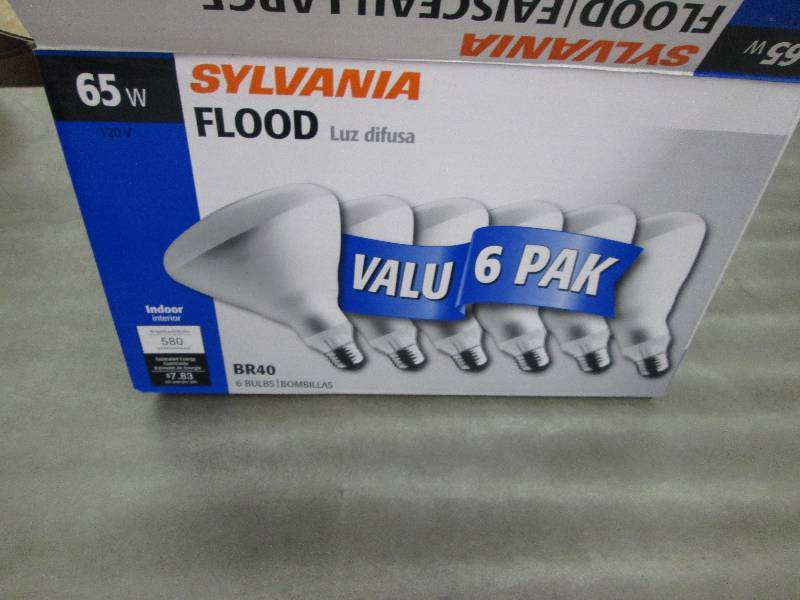 lot 272 image: 6 Pack Sylvania 65W Flood Light Sof...