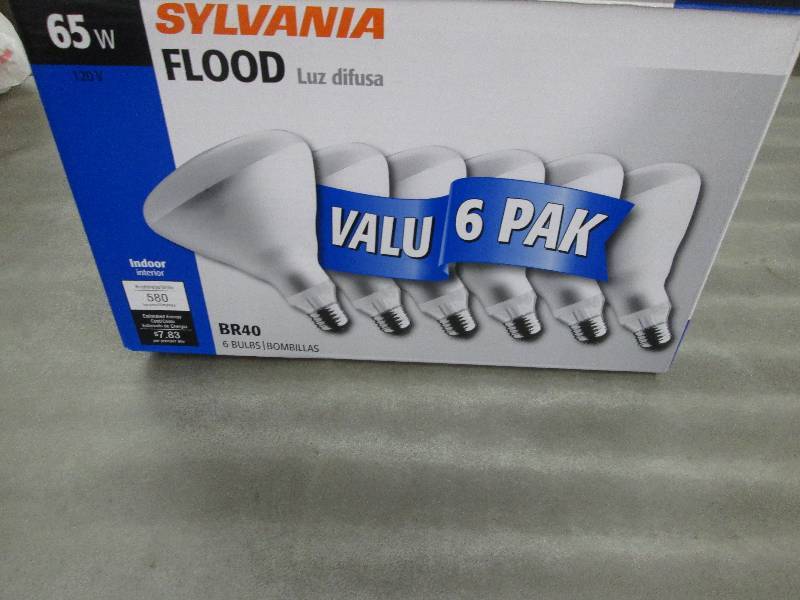 lot 273 image: 6 Pack Sylvania 65W Flood Light Sof...