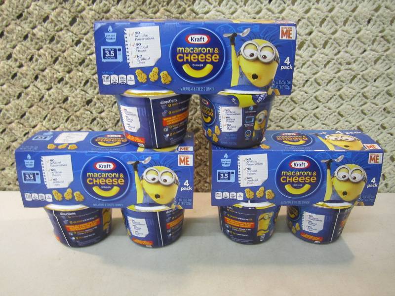 lot 46 image: Lot of 3 Kraft Macaroni & Cheese 4-...