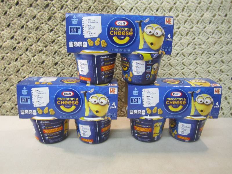 lot 47 image: Lot of 3 Kraft Macaroni & Cheese 4-...