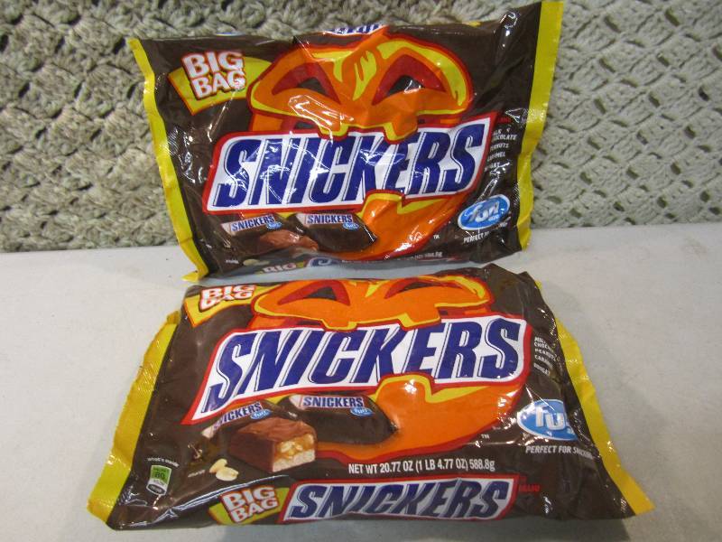 lot 84 image: 2 Big Bags Snickers Fun Size Candy ...