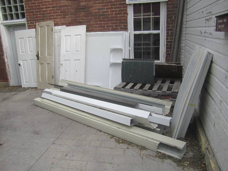 lot 95 image: Large Lot of Vintage Wood Doors, Me...