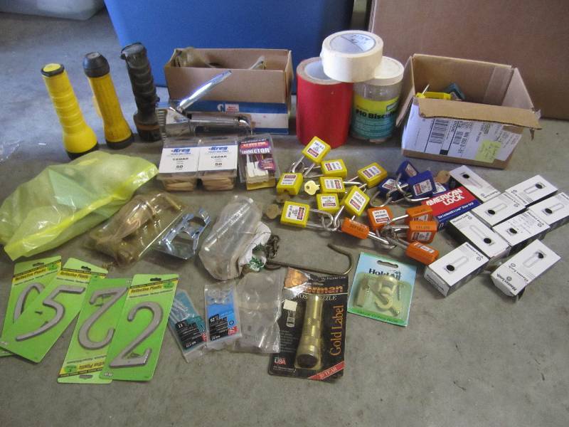 lot 112 image: Mixed Lot of Locks, Flash Lights, M...