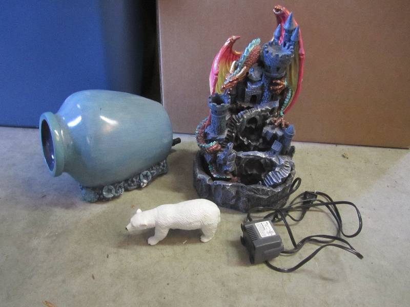 lot 123 image: DragonCastle Fountain and Large Va...