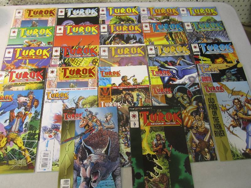 lot 185 image: Lot of 27 Valiant Comics Turok Dino...
