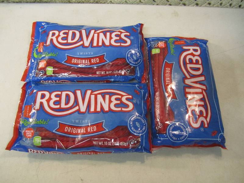 lot 202 image: 3 Bags of Red Vines Original Red Tw...